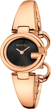 GUCCISSIMA SMALL QUARTZ 27MM STEEL & PVD BLACK STEEL & PVD