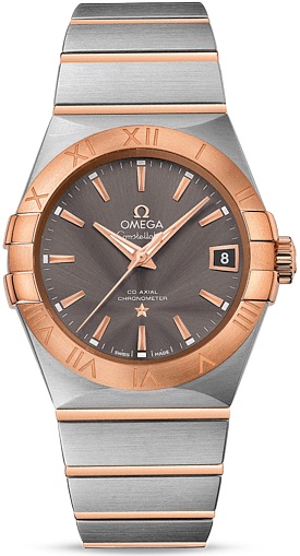 CONSTELLATION CO AXIAL 38MM AUTOMATIC 38MM STEEL & ROSE GOLD GREY STEEL & ROSE GOLD