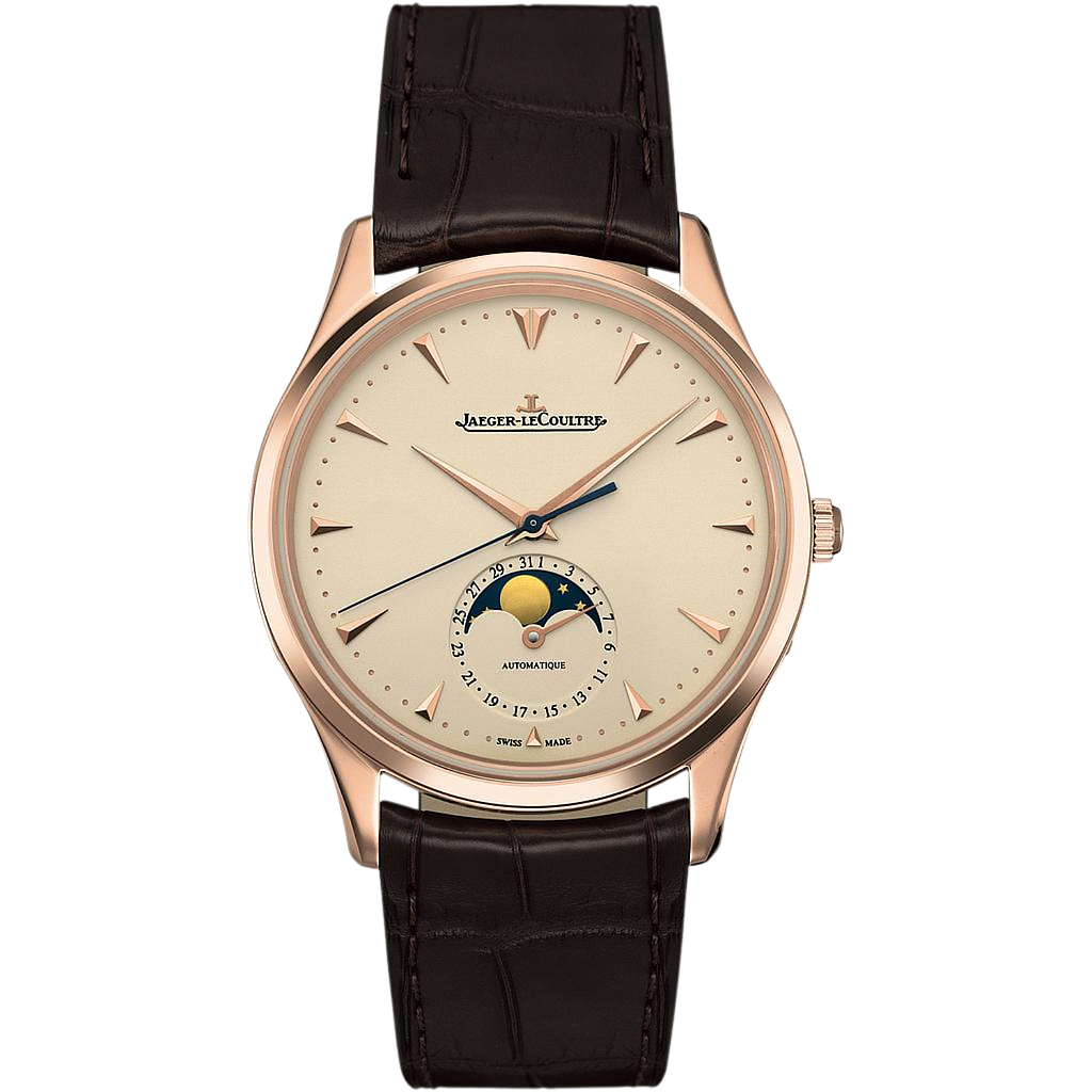 MASTER ULTRA THIN MOON AUTOMATIC 39MM ROSE GOLD CHAMPAGNE ALLIGATOR