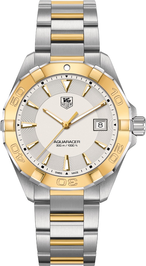 AQUARACER 300M QUARTZ QUARTZ 40,5MM STEEL SILVER STEEL & GOLD