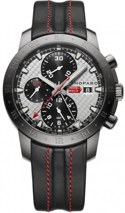 MILLE MIGLIA MILLE MIGLIA GMT CHRONO 'ZAGATO' AUTOMATIC 42,4MM STEEL SILVER LEATHER