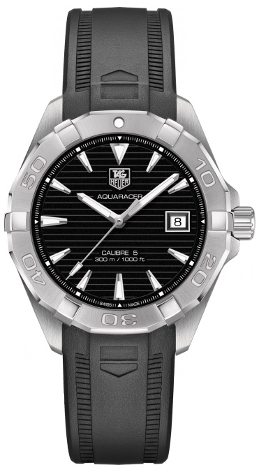 AQUARACER 300M CALIBRE 5 AUTOMATIC 40,5MM STEEL BLACK RUBBER