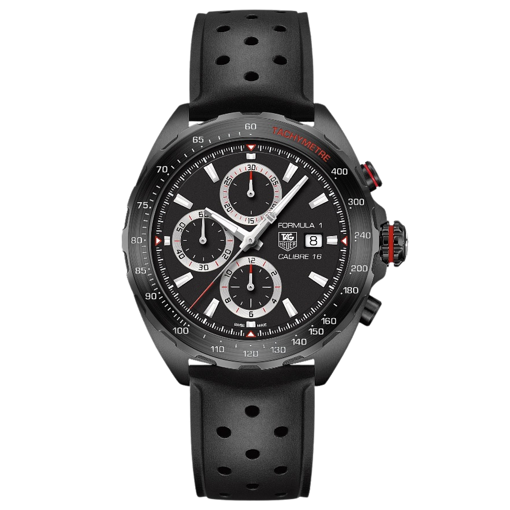 FORMULA 1 CALIBRE 16 CHRONOGRAPH AUTOMATIC 44MM STEEL & TITANIUM BLACK RUBBER