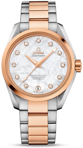 SEAMASTER AQUA TERRA 150M MASTER CO AXIAL AUTOMATIC 38,5MM STEEL MOTHER OF PEARL STEEL & ROSE GOLD
