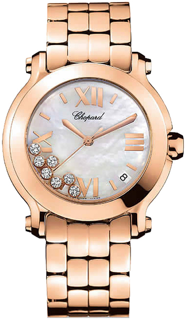 HAPPY SPORT MEDIUM QUARTZ 36MM ROSE GOLD MOTHER OF PEARL ROSE GOLD