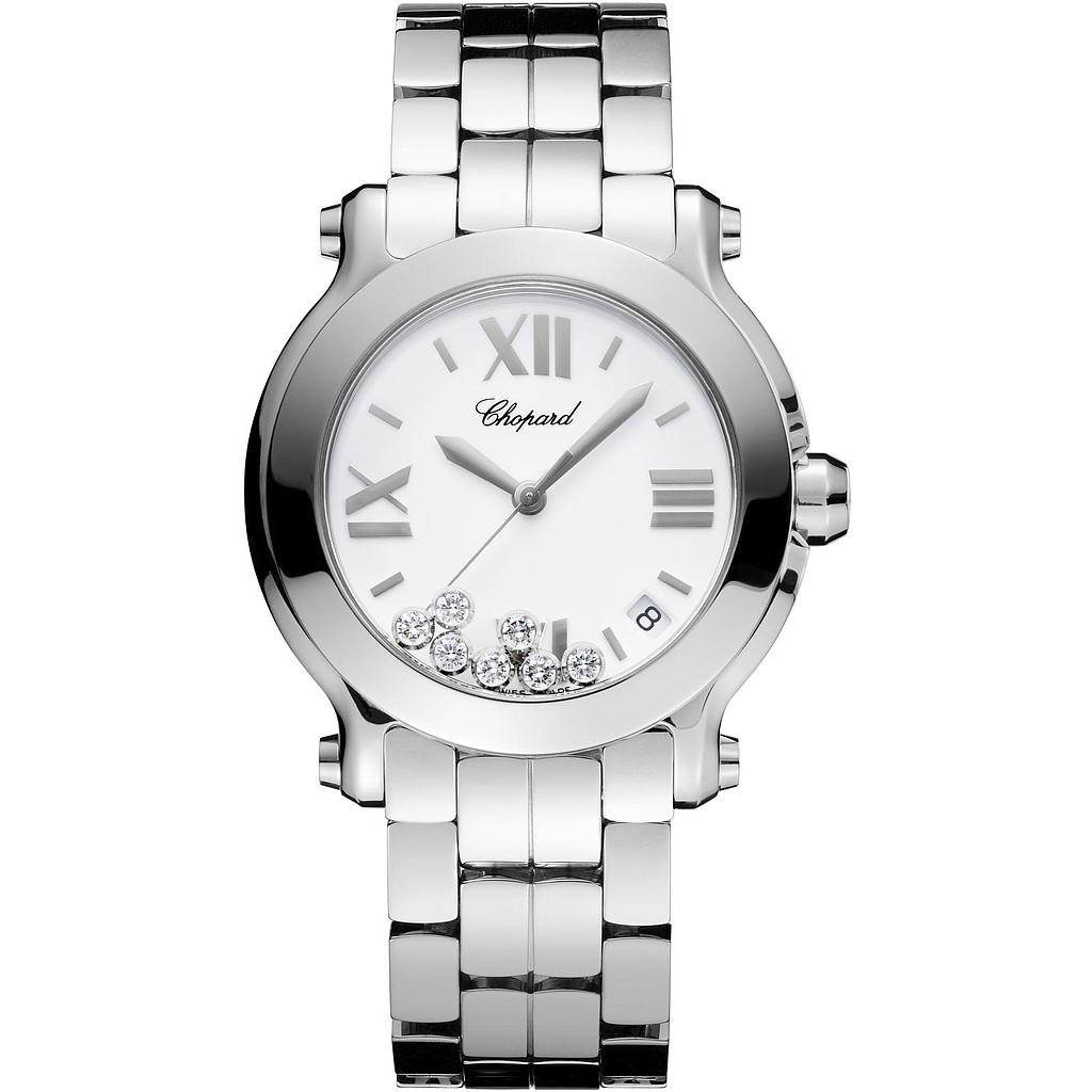 HAPPY SPORT MEDIUM QUARTZ 36MM STEEL WHITE STEEL