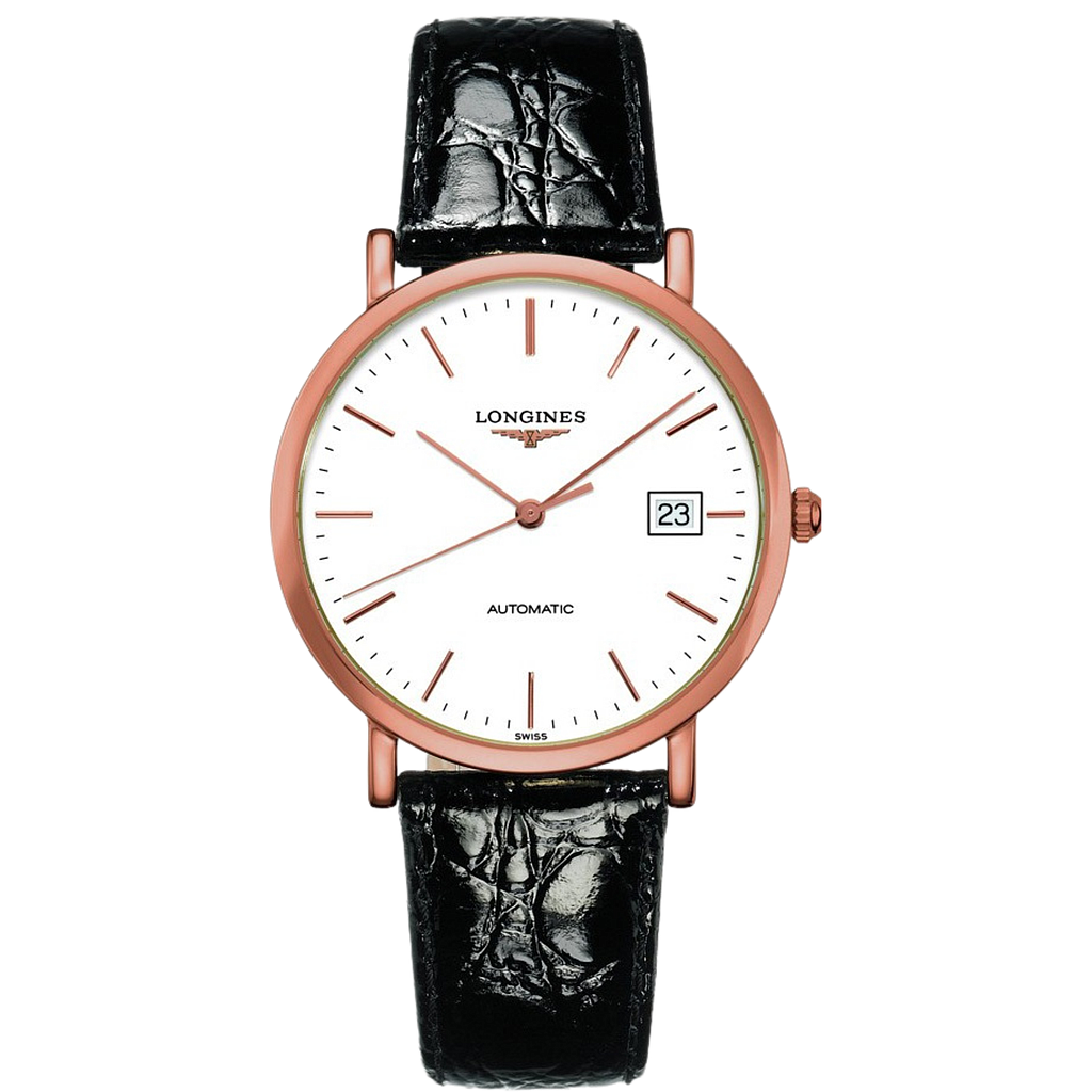 PRESENCE AUTOMATIC 37MM ROSE GOLD WHITE ALLIGATOR