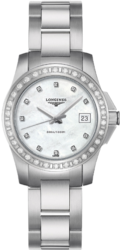 CONQUEST QUARTZ 29,5MM STEEL MOTHER OF PEARL STEEL