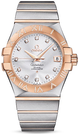 CONSTELLATION CO AXIAL 35MM AUTOMATIC 35MM STEEL SILVER STEEL & ROSE GOLD