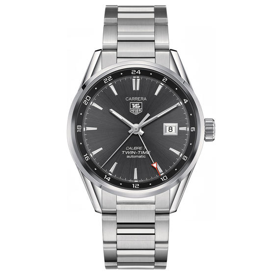 CARRERA CALIBRE 7 TWIN TIME AUTOMATIC 41MM STEEL GREY STEEL