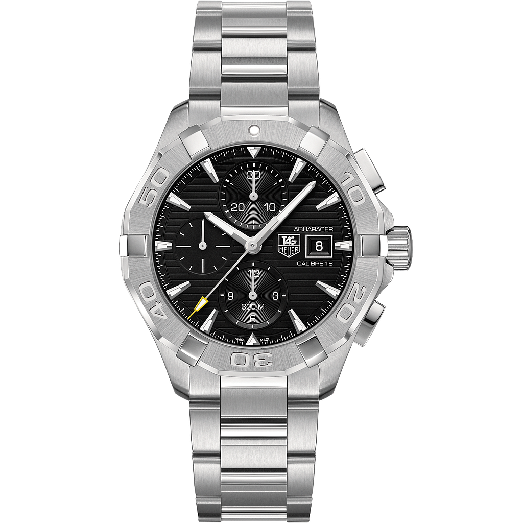 AQUARACER 300M CALIBRE 16 CHRONOGRAPH AUTOMATIC 43MM STEEL BLACK STEEL