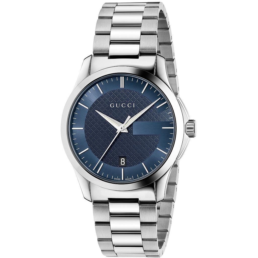 G TIMELESS QUARTZ MEDIANO QUARTZ 38MM STEEL BLUE STEEL