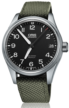 BIG CROWN PROPILOT DATE AUTOMATIC 41MM STEEL BLACK TEXTILE