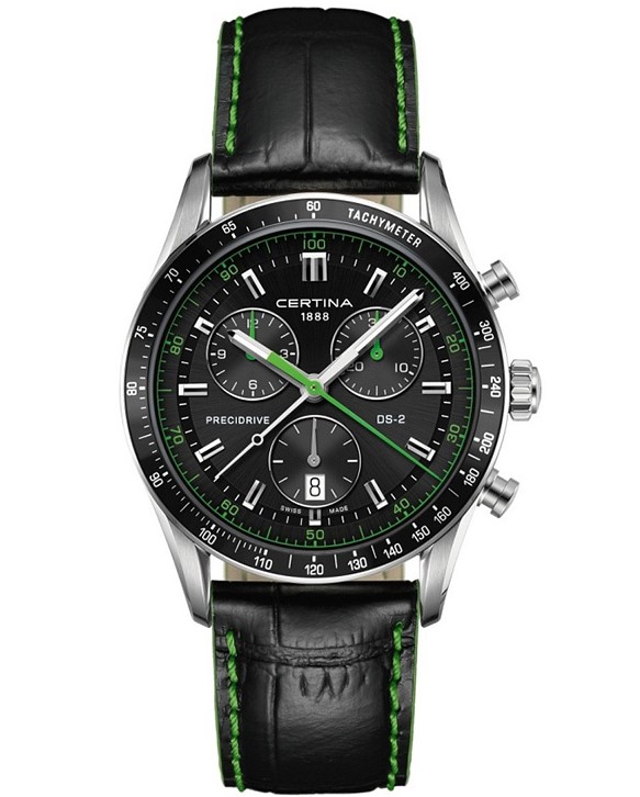 DS 2 CHRONO QUARTZ 41MM STEEL BLACK ALLIGATOR