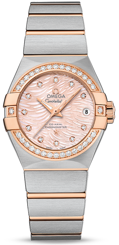 CONSTELLATION CO AXIAL 27MM AUTOMATIC 27MM STEEL MOTHER OF PEARL STEEL & ROSE GOLD