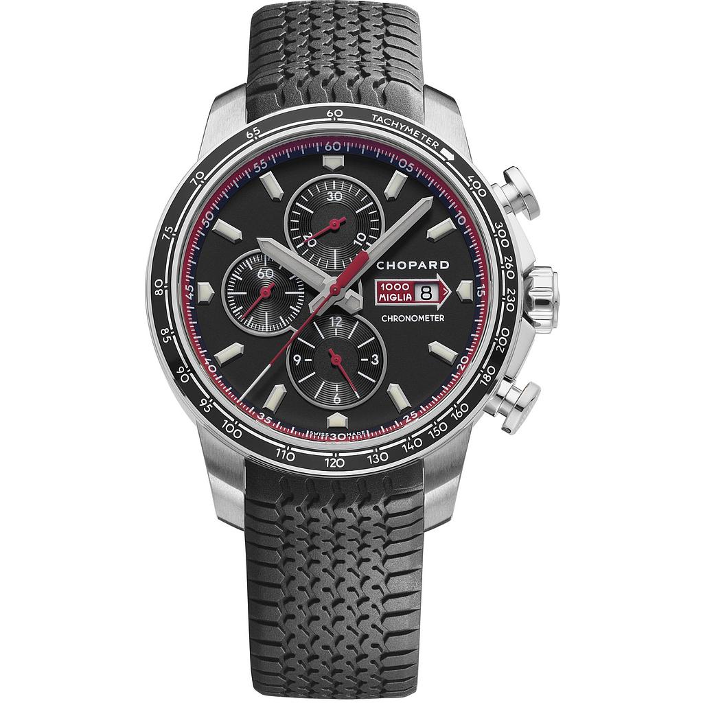 MILLE MIGLIA GTS CHRONO AUTOMATIC 44MM STEEL BLACK RUBBER