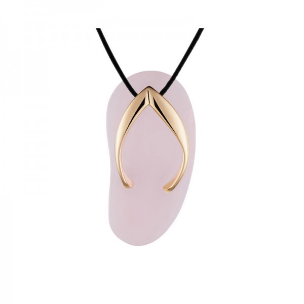 SHANKLA SWEET PINK PENDANT 0.0 18K YELLOW GOLD