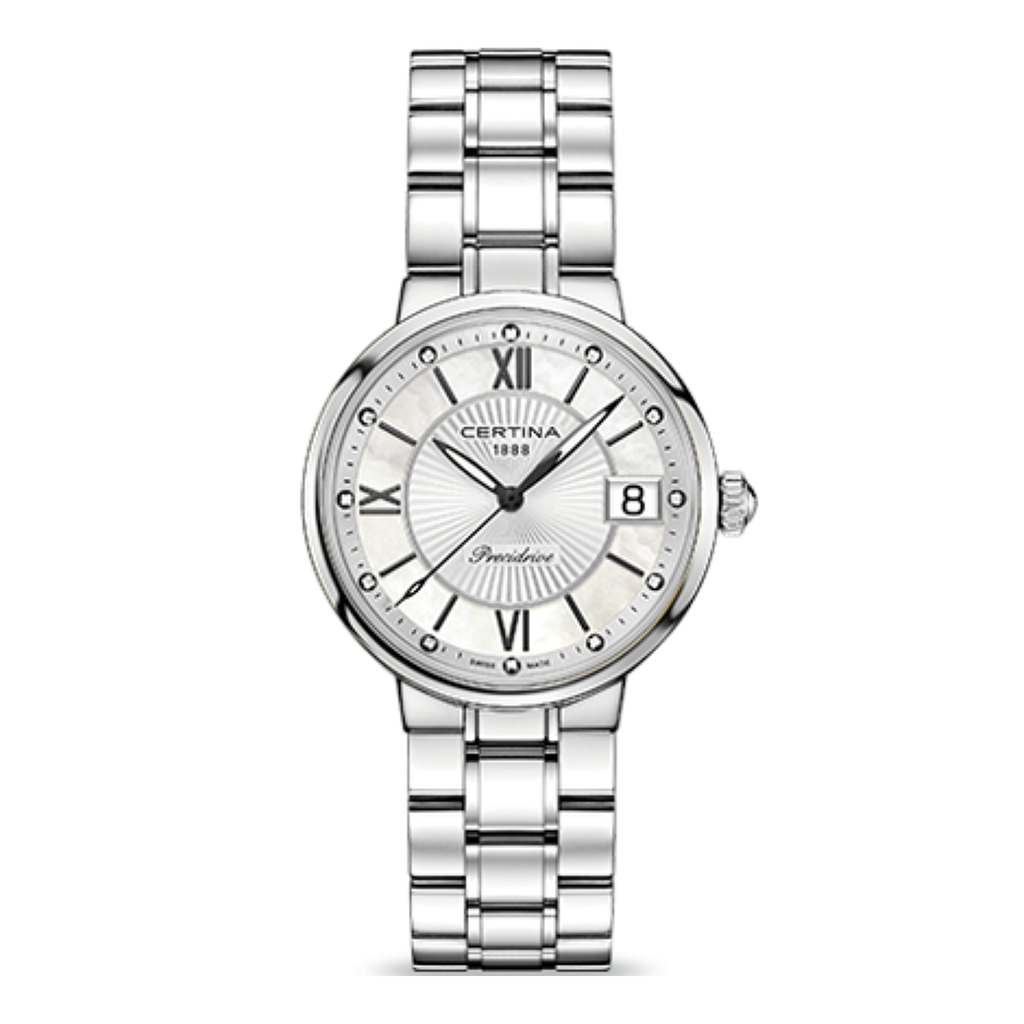 DS STELLA QUARTZ 31,5MM STEEL MOTHER OF PEARL STEEL