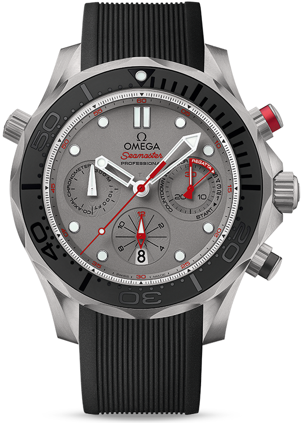 SEAMASTER DIVER 300M CO AXIAL CHRONOGRAPH AUTOMATIC 44MM TITANIUM GREY RUBBER