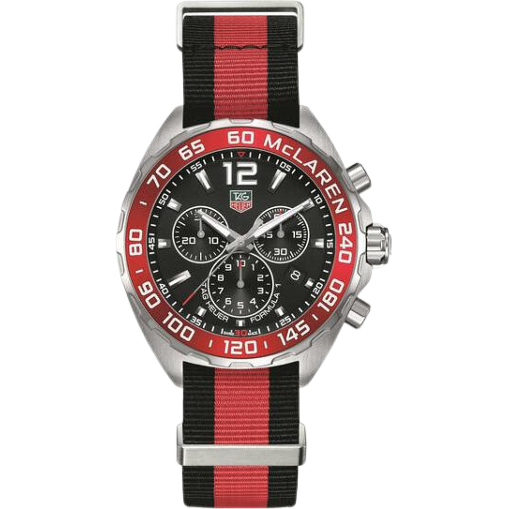 FORMULA 1 MCLAREN CHRONOGRAPH QUARTZ 42MM STEEL BLACK TEXTILE