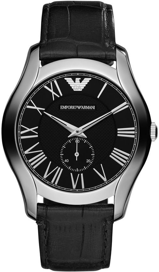 VALENTE NEW QUARTZ 43MM STEEL BLACK LEATHER