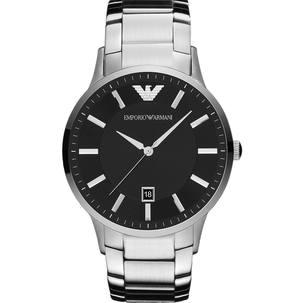 RENATO QUARTZ 43MM STEEL BLACK STEEL