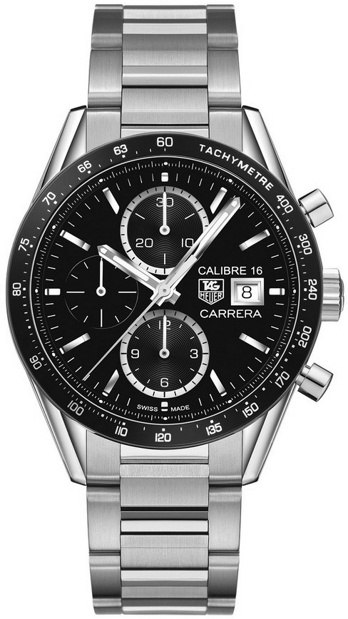 CARRERA CALIBRE 16 CHRONOGRAPH AUTOMATIC 41MM STEEL BLACK STEEL