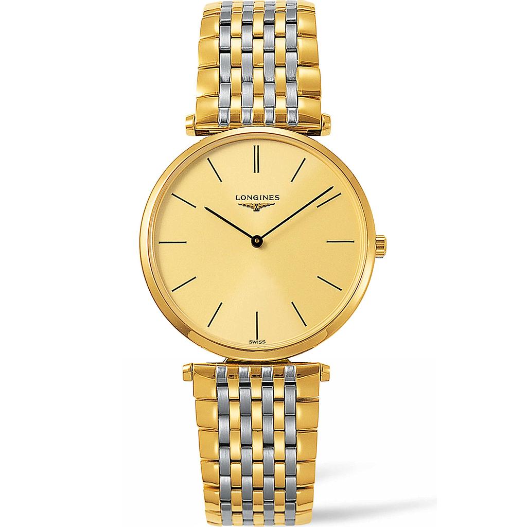 LA GRANDE CLASSIQUE QUARTZ 36MM STEEL & PVD CHAMPAGNE STEEL & PVD