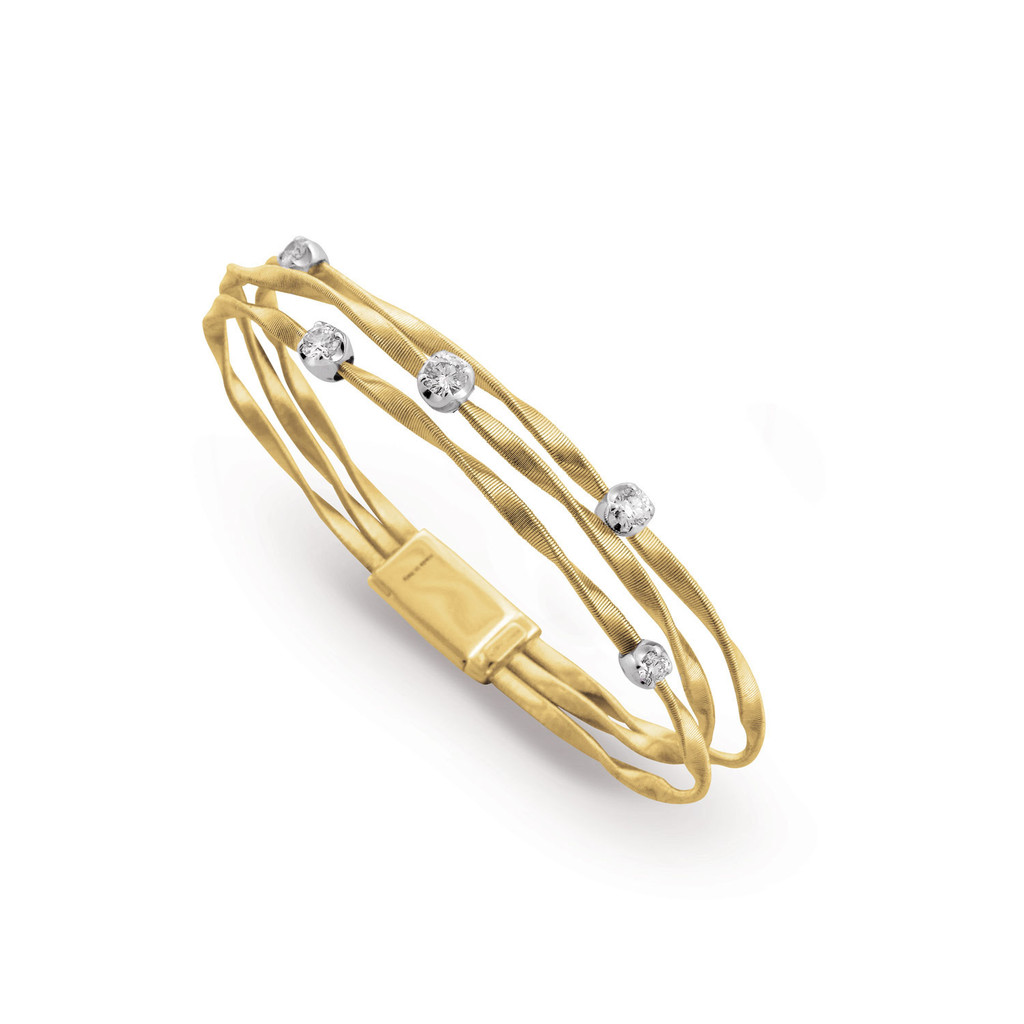 MARCO BICEGO MARRAKECH BRACELET 19.93 18K YELLOW AND WHITE GOLD 18CM
