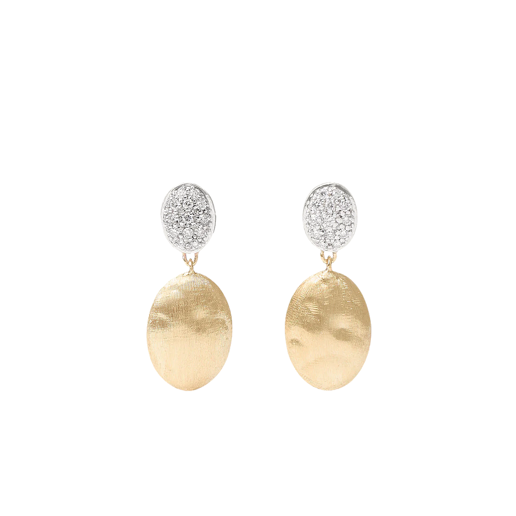 MARCO BICEGO SIVIGLIA EARRINGS 3.52 18K YELLOW AND WHITE GOLD 2,5CM