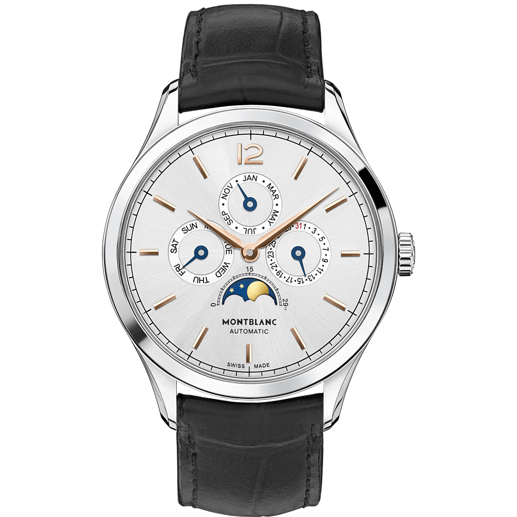 HERITAGE CHRONOMETRIE COLLECTION QUANTIEME ANNUEL AUTOMATIC 40MM STEEL WHITE ALLIGATOR