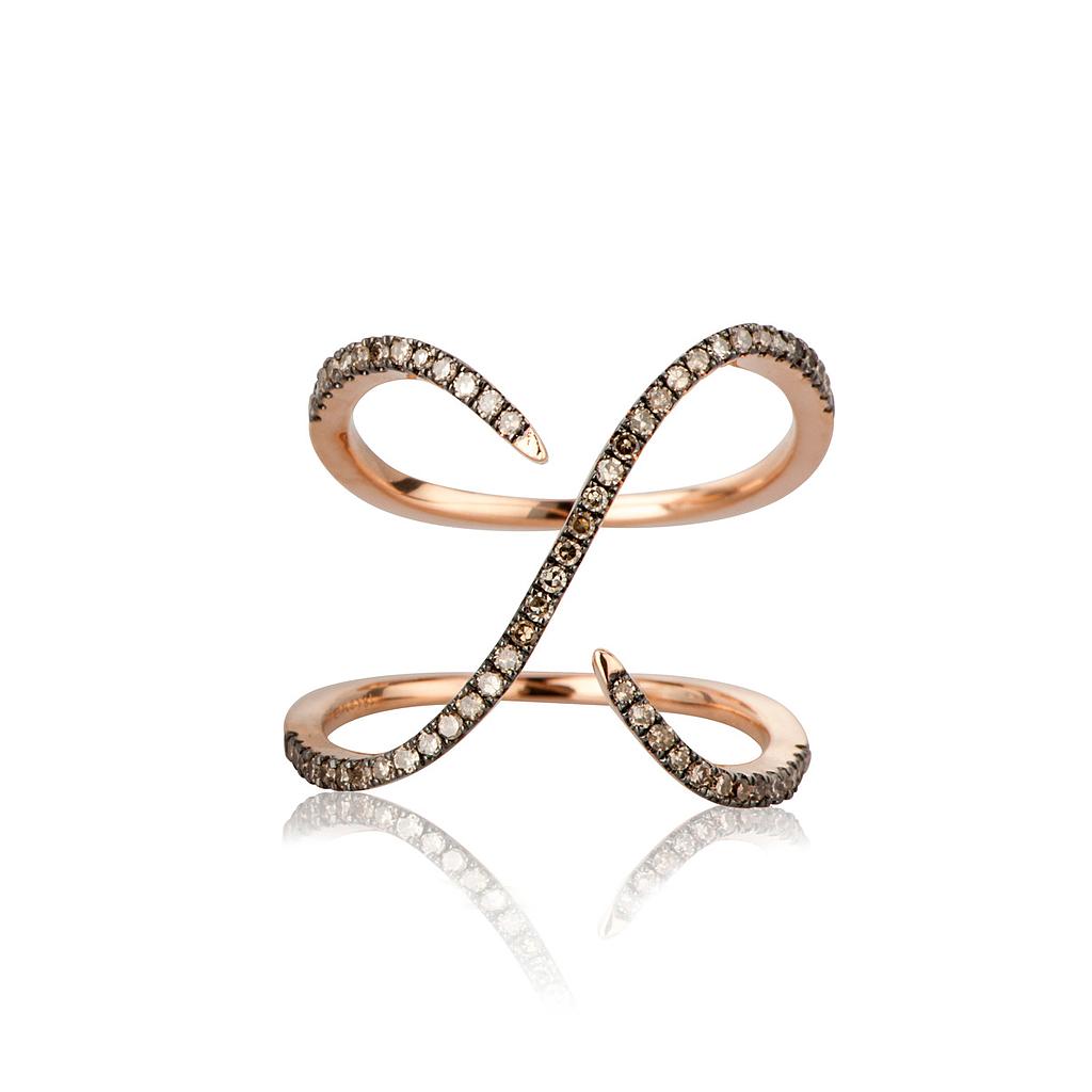 GOLD & ROSES SHEWEL RING 2.9 18K ROSE GOLD 13