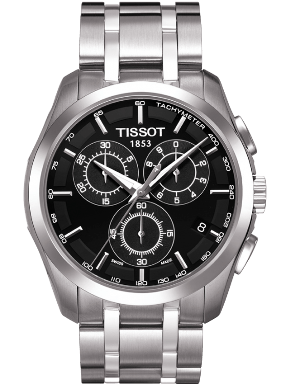 T-CLASSIC COUTURIER QUARTZ CHRONOGRAPH QUARTZ 41MM STEEL BLACK STEEL