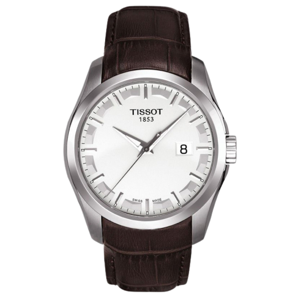 T-CLASSIC COUTURIER QUARTZ QUARTZ 39MM STEEL SILVER ALLIGATOR