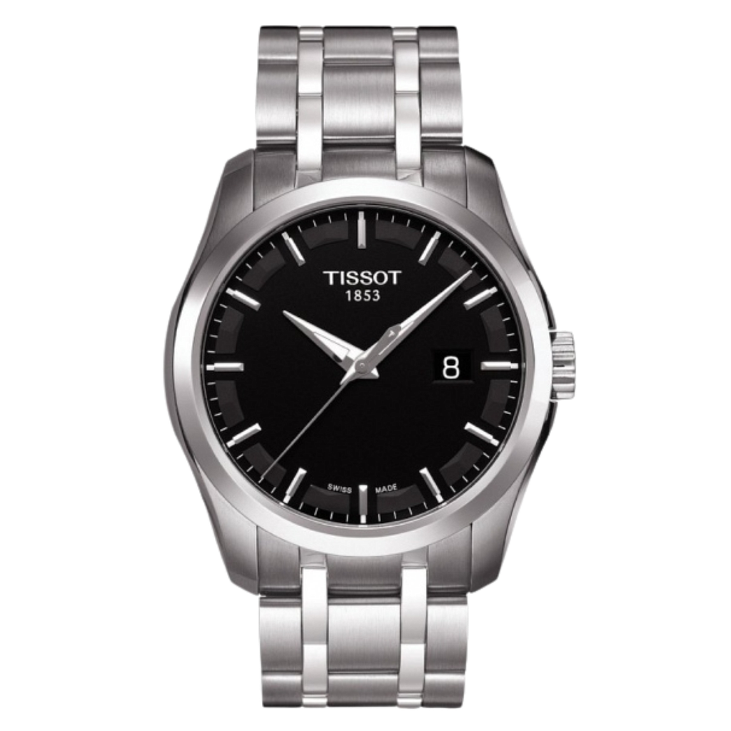 T-CLASSIC COUTURIER QUARTZ QUARTZ 39MM STEEL BLACK STEEL