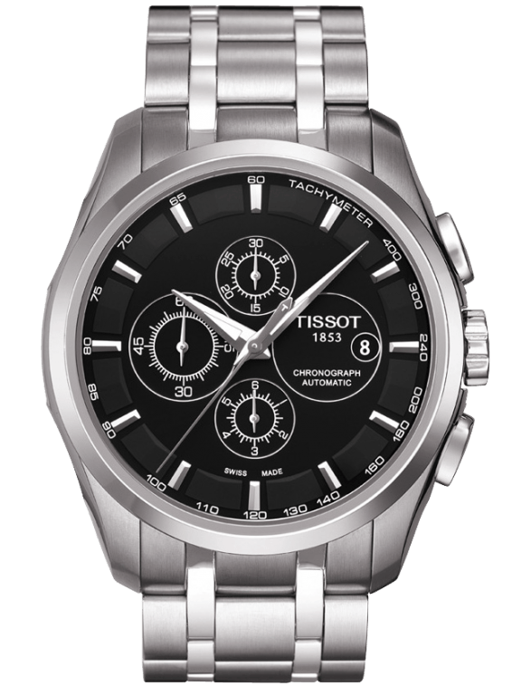 T-CLASSIC COUTURIER AUTOMATIC CHRONOGRAPH AUTOMATIC 43MM STEEL BLACK STEEL