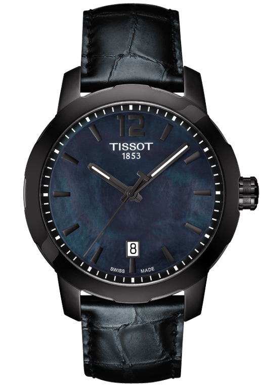 T-SPORT QUICKSTER GENT QUARTZ 40MM STEEL & PVD MOTHER OF PEARL ALLIGATOR