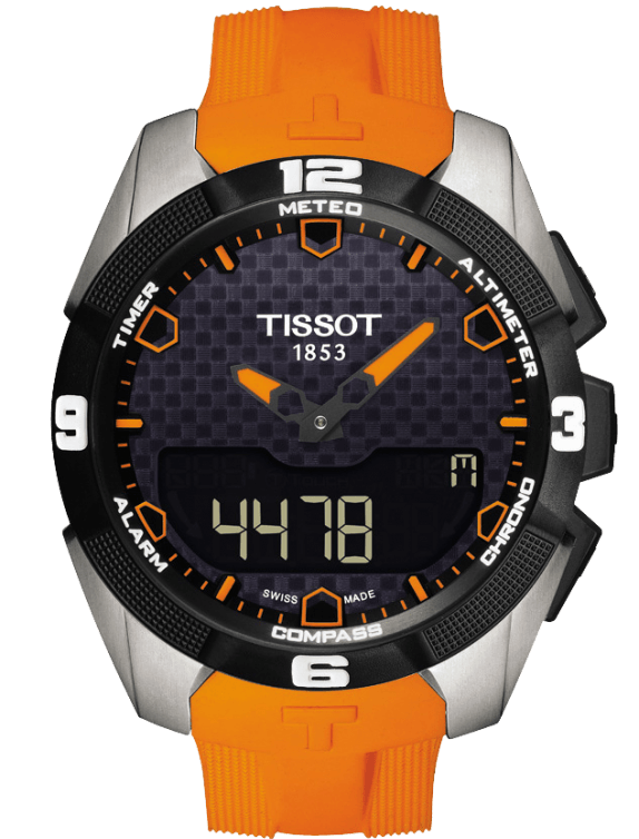 T-TOUCH EXPERT SOLAR QUARTZ 45MM TITANIUM BLACK RUBBER