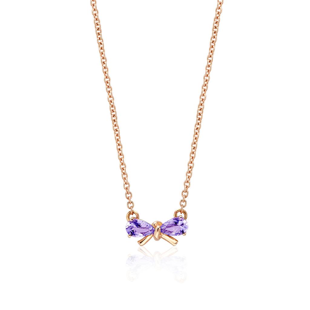 GOLD & ROSES PINK LADY NECKLACE 2.84 18K ROSE GOLD 45CM