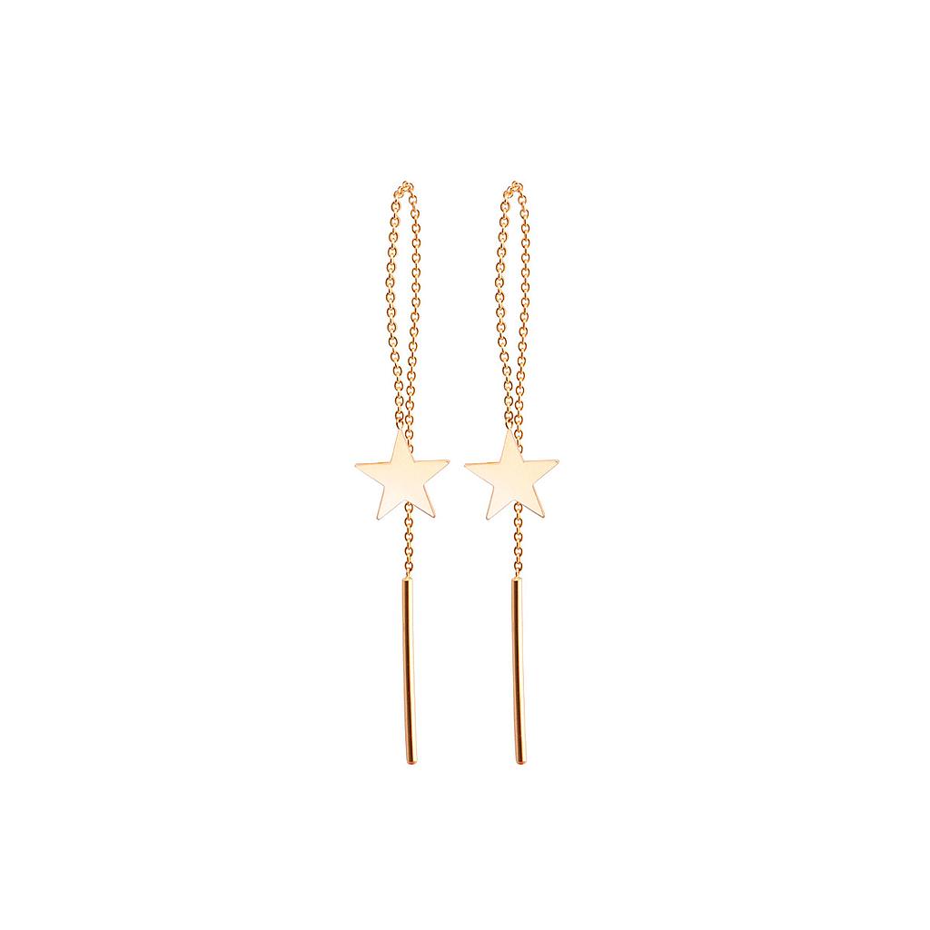GOLD & ROSES MILKY WAY EARRINGS 1.67 18K YELLOW GOLD