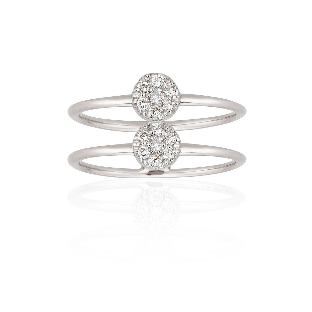 GOLD & ROSES B.T.S. RING 2.3 18K WHITE GOLD 14