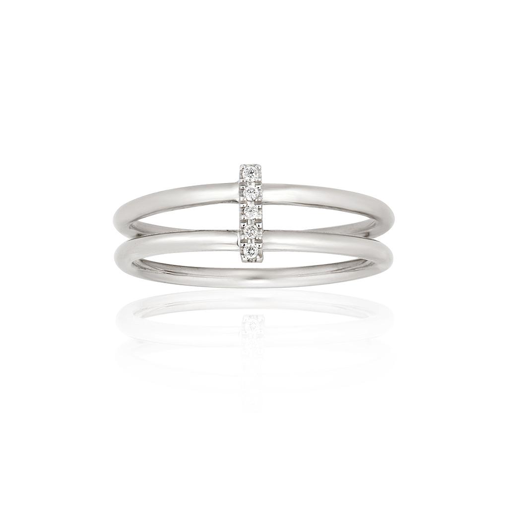 GOLD & ROSES B.T.S. RING 0.99 18K WHITE GOLD 13