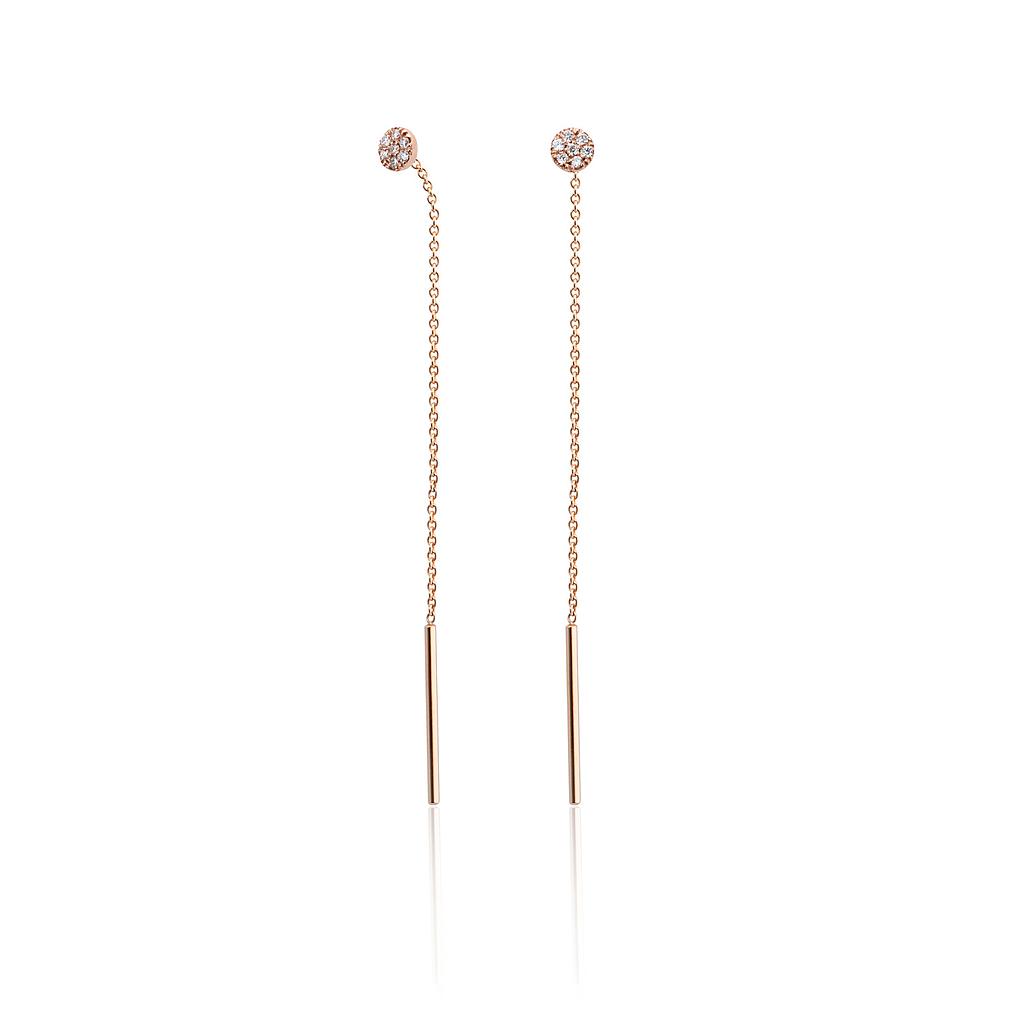 GOLD & ROSES B.T.S. EARRINGS 2.05 18K ROSE GOLD