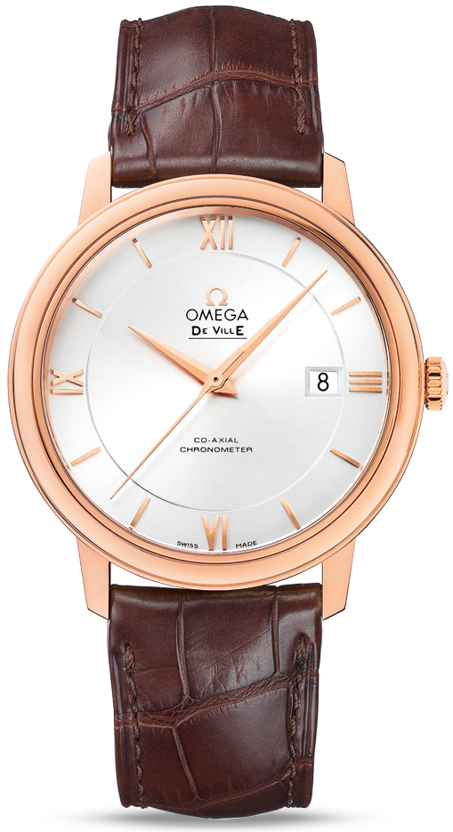DE VILLE PRESTIGE CO AXIAL AUTOMATIC 39,5MM ROSE GOLD SILVER ALLIGATOR