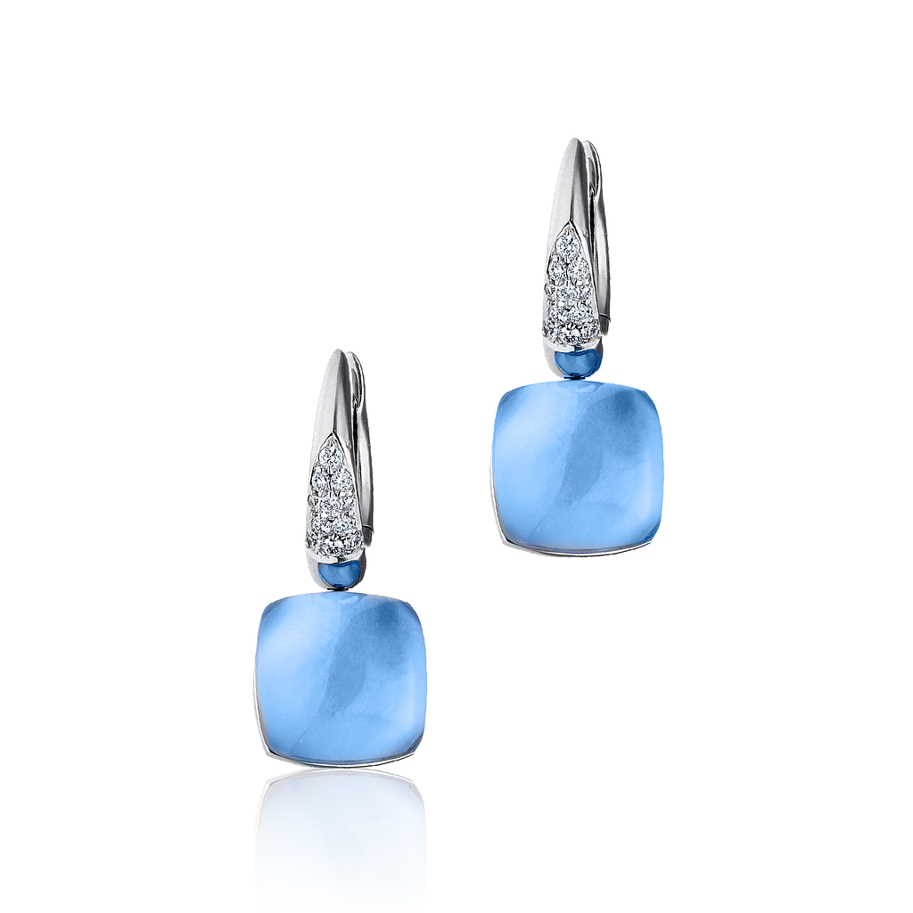 GENEVE EARRINGS SMALL 6.9 18K WHITE GOLD