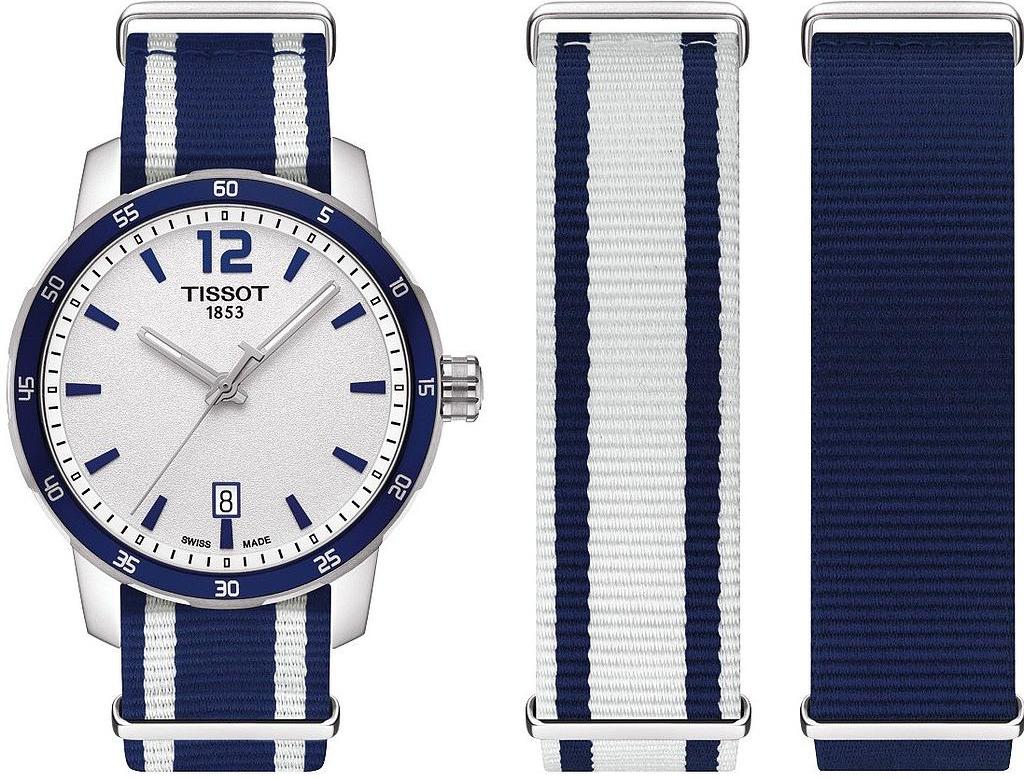 T-SPORT QUICKSTER NATO QUARTZ 40MM STEEL WHITE TEXTILE