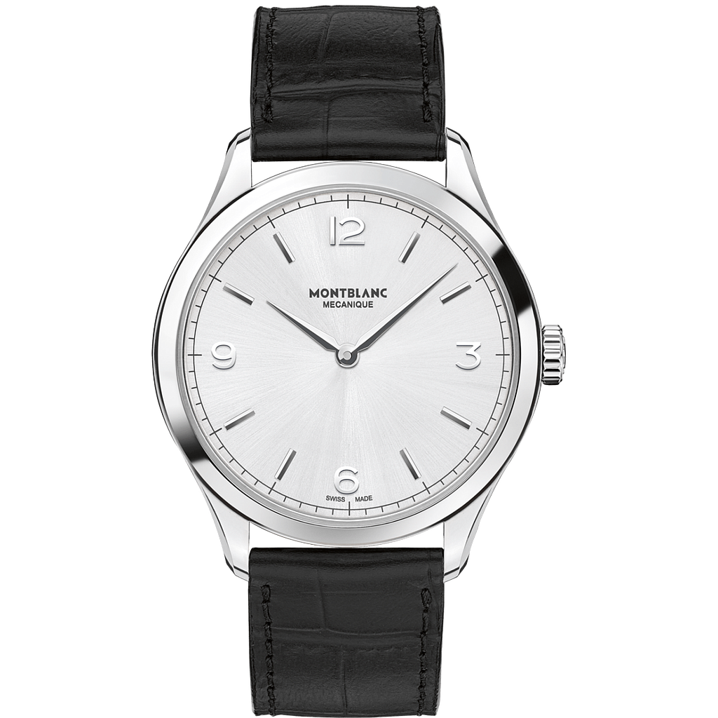 HERITAGE CHRONOMETRIE COLLECTION ULTRA SLIM MANUAL WOUND 38MM STEEL SILVER ALLIGATOR