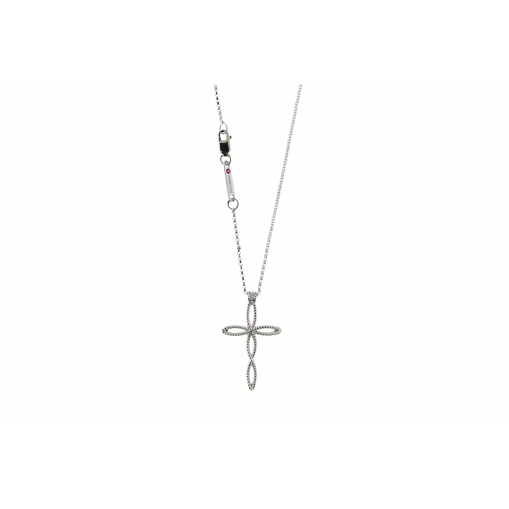 ROBERTO COIN NEW BAROCCO CHAIN & PENDANT 4.54 18K WHITE GOLD 45CM
