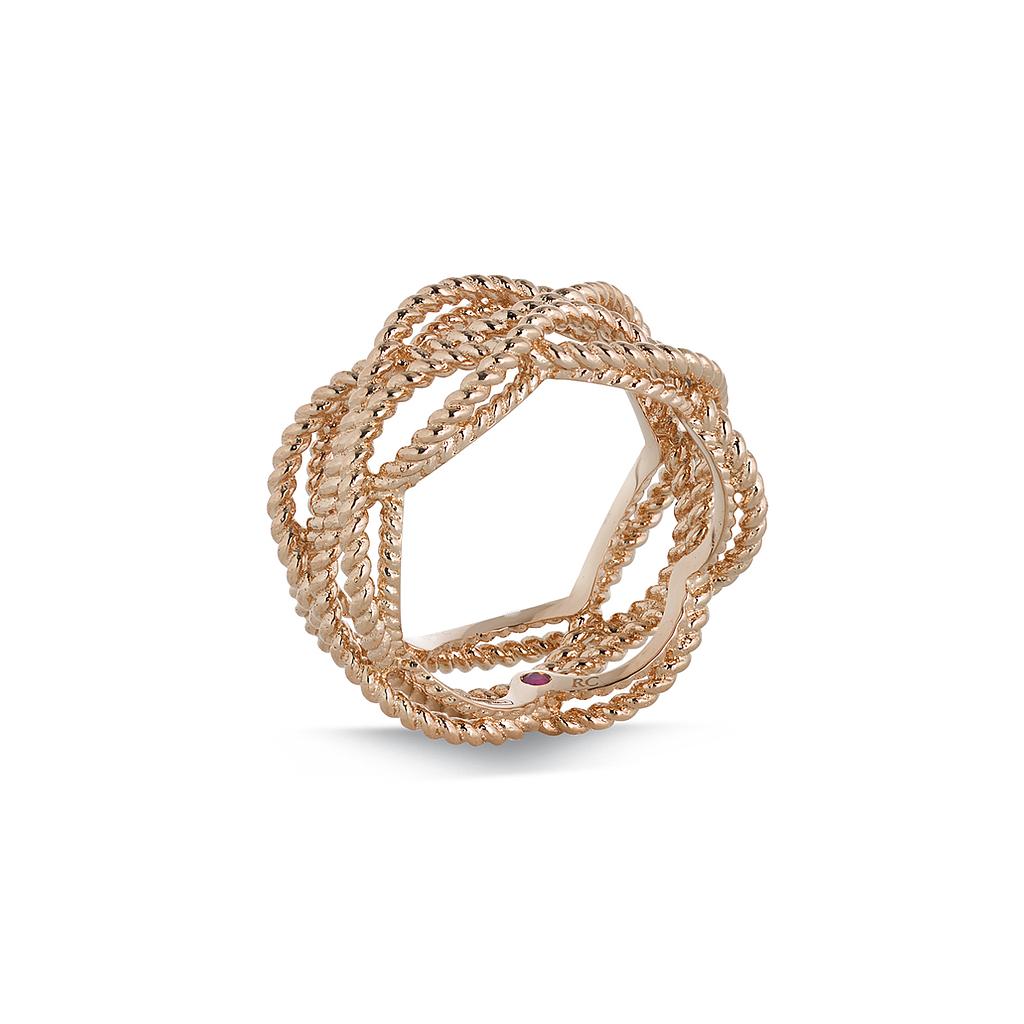 ROBERTO COIN NEW BAROCCO RING 6.72 18K ROSE GOLD 13