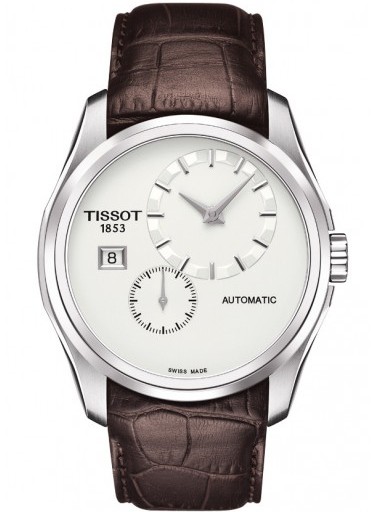 COUTURIER PETITE SECONDE AUTOMATIC 39MM STEEL SILVER LEATHER